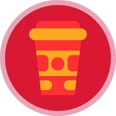 Kağıt bardak ağ simgesi, vektör illüstrasyonu. Kahve hazır. 