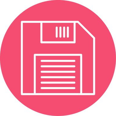 Disket logo web simgesi basit illüstrasyon 