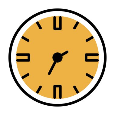 Saat. Web simgesi basit illüstrasyon                  