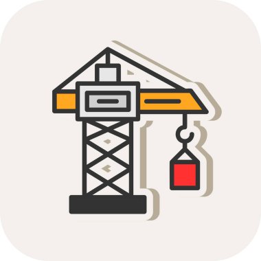 Yapı vinci simgesi web basit illüstrasyon