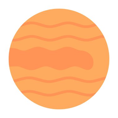 gezegen simgesi, vektör illüstrasyonu basit tasarım