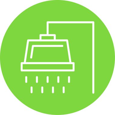 Duş. Web simgesi basit illüstrasyon                             