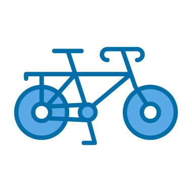 Basit düz bisiklet simgesi, vektör illüstrasyonu