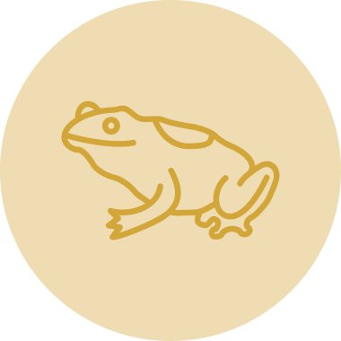 Kurbağa hayvan ikonu. vektör illüstrasyonu