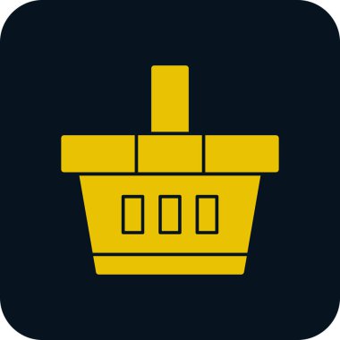 düz alışveriş sepeti simgesi, vektör illüstrasyonu