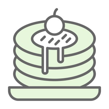 pankek simgesi, vektör illüstrasyonu