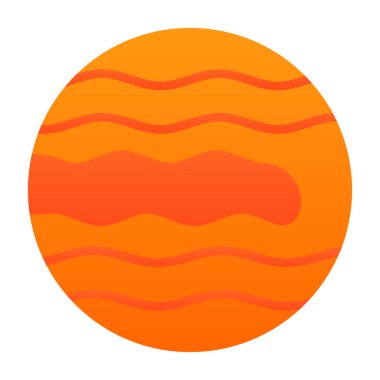 gezegen simgesi, vektör illüstrasyonu basit tasarım