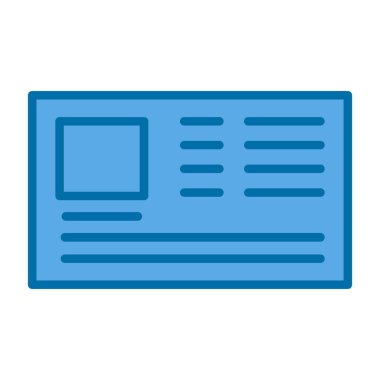 Kimlik kartı web simgesi, vektör illüstrasyonu 