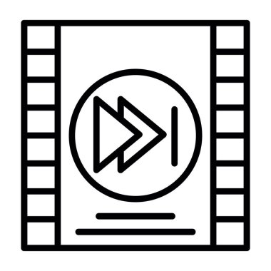 Sinema kamerası ikonu. Beyaz arkaplanda izole edilmiş web tasarımı için ana film kamera vektör simgesi