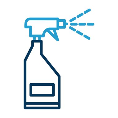 sprey şişe kutsal kişilerin resmi, vektör çizim