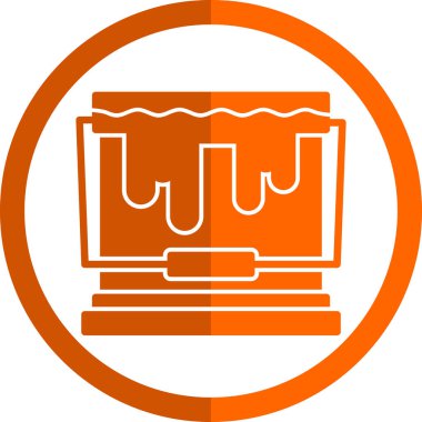 Kova Boyası modern simge, vektör illüstrasyonuName 