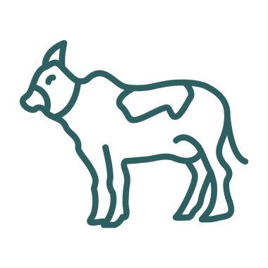 Hayvan çiftliği ikon vektörü. İnce çizgi işareti. izole edilmiş sınır sembolü çizimi