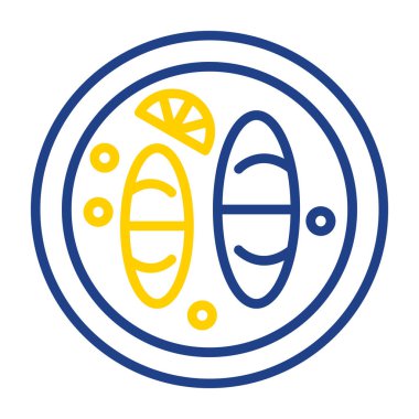 Modern b 'nin vektör illüstrasyonunda yiyecek ikonu yok