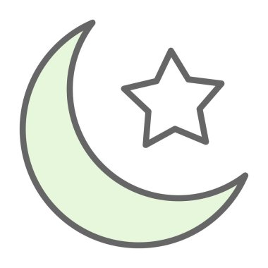 Ay simgesi, vektör illüstrasyonu basit tasarım