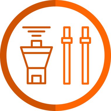 Ağ simgesini, vektör illüstrasyonunu yükselt. 