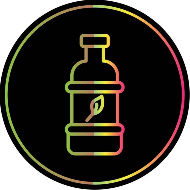 Biyo plastik şişe ikon vektör çizimi