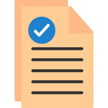 belge simgesi, vektör illüstrasyonu basit tasarım