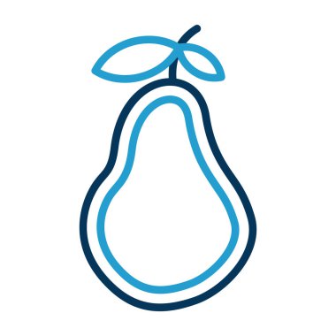 İzole armut ikon vektör tasarımı