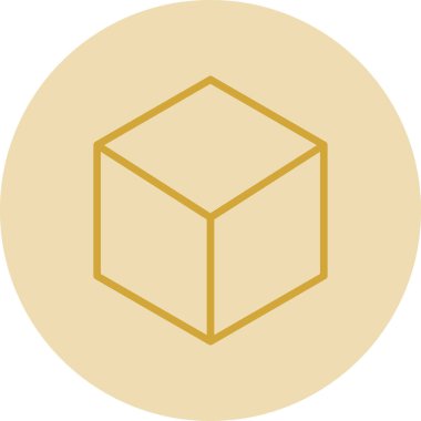 Kutu. Web simgesi basit illüstrasyon