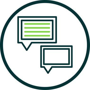 Konuşma baloncukları simgesi, vektör illüstrasyonu