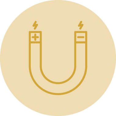 Basit mıknatıs simgesi, vektör illüstrasyonu