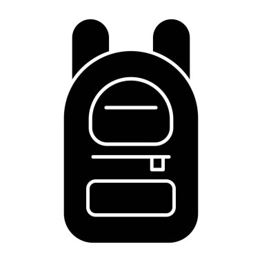 sırt çantası simgesi, vektör illüstrasyonu basit tasarım