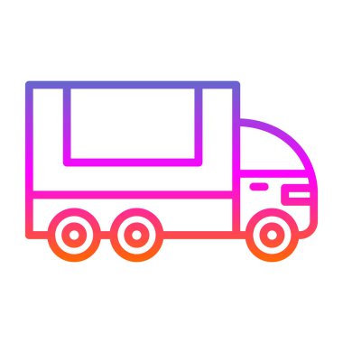 Kamyon. Web simgesi basit illüstrasyon 