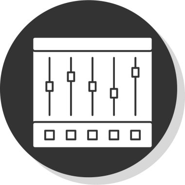 Denetleyici ya da müzik çalar simgesinin vektör çizimi 