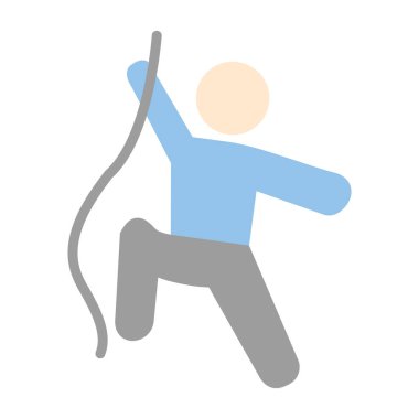 Erkek tırmanıcı simgesi vektör illüstrasyonu