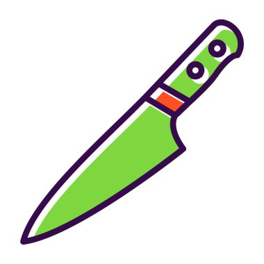 Bıçak düz simgesi, vektör illüstrasyonu 