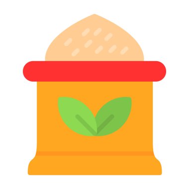 yiyecek yassı simgesi, vektör illüstrasyonu