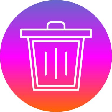 Çöp kutusu simgesi. vektör illüstrasyonu