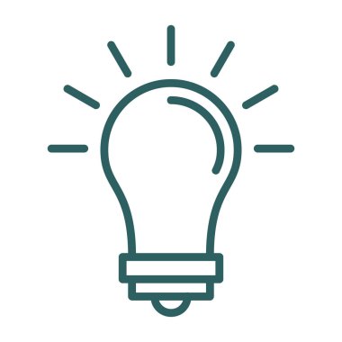 ampul simgesi, vektör illüstrasyonu 