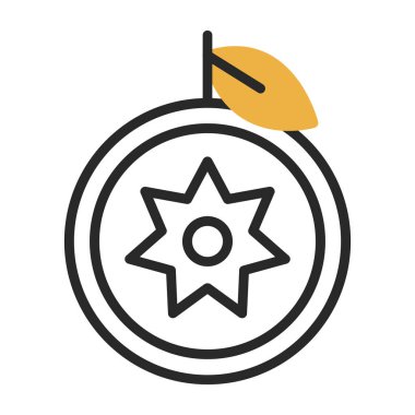 elma ikonu vektör illüstrasyonu