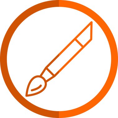 Boya fırçası simgesinin vektör illüstrasyonu