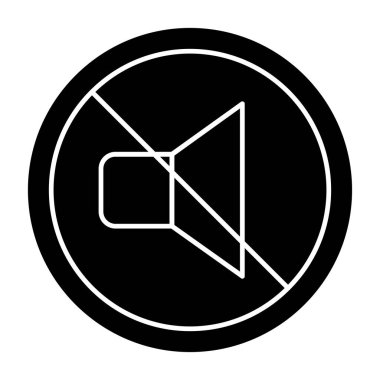 Sessiz simgenin vektör illüstrasyonu