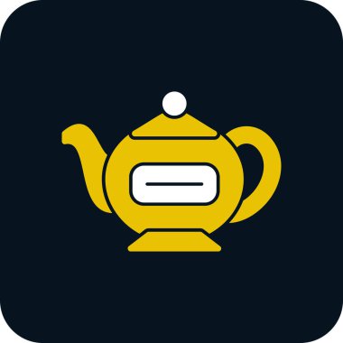 Çaydanlık ağı simgesi. Basit resimleme                           