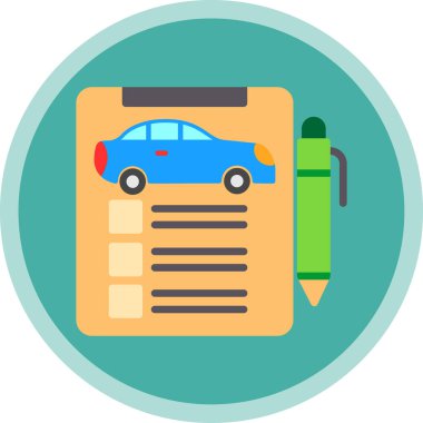 Araba sözleşme simge vektör çizim