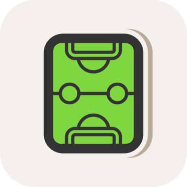 Hokey alanı basit simge simgesi, vektör illüstrasyonu 