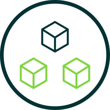 üç küp web simgesi, illüstrasyon vektörü 