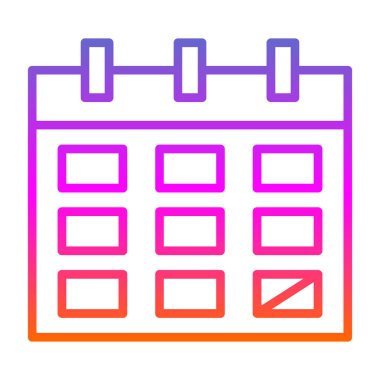 Takvim simgesi, vektör çizimi