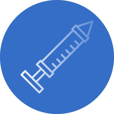 Modern b 'nin vektör illüstrasyonu şırınga ikonundan yoksun