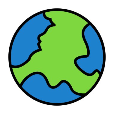 Yeryüzü ikonu vektör illüstrasyonuName                   