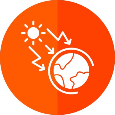 Sera etkisi web simgesi vektör illüstrasyonu