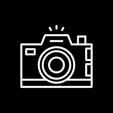 Kamera. Web simgesi basit illüstrasyon