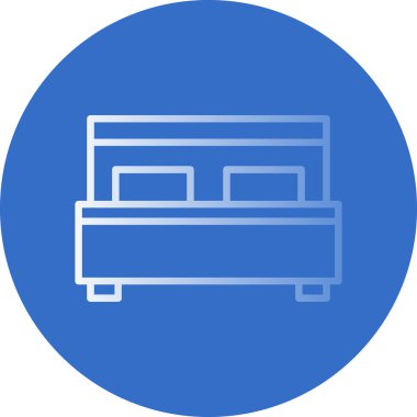 yatak ikonu vektör illüstrasyonu 