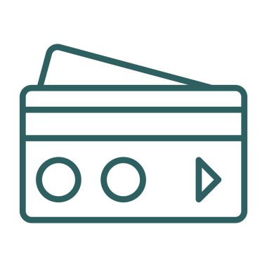 Banka Kart simgesi vektör illüstrasyonu 