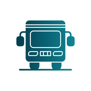 bus vektör düz simgesi