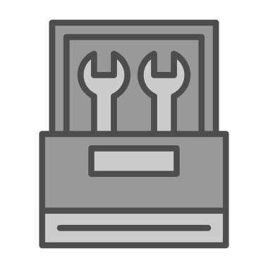 araç kutusu simgesi, vektör illüstrasyonu basit tasarım