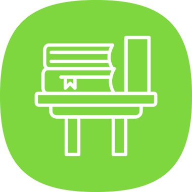 Kitap simgesi, vektör illüstrasyonu basit tasarım